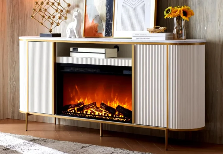 Fluted Fireplace TV Stand 1 1 | Eluminar