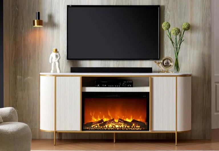 Fluted Fireplace TV Stand 10 1 | Eluminar