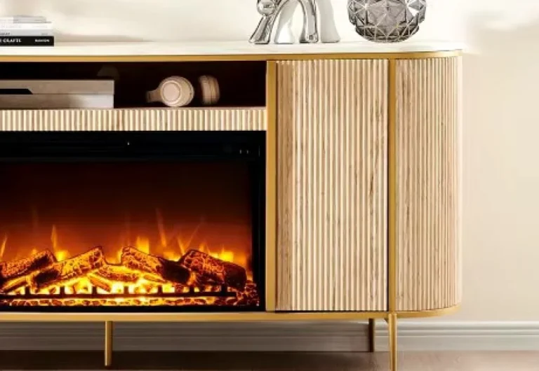 Fluted Fireplace TV Stand 18 1 1 | Eluminar