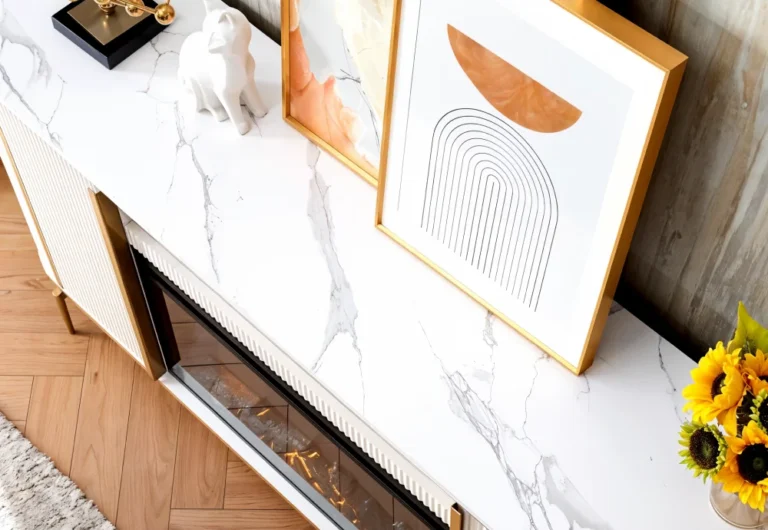Fluted Fireplace TV Stand 7 1 1 | Eluminar