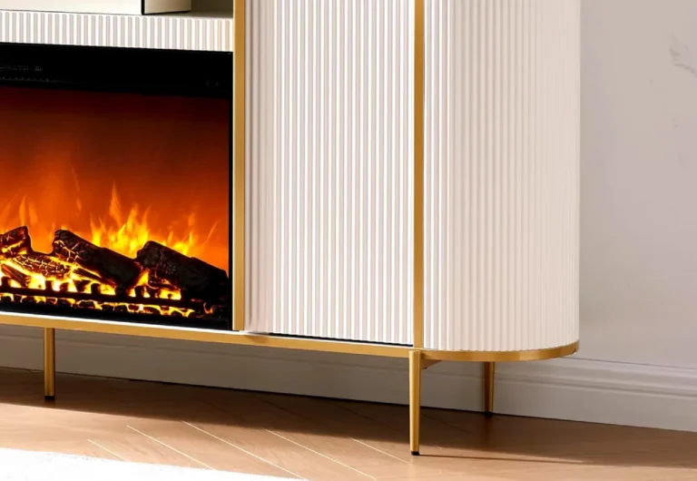 Fluted Fireplace TV Stand 8 1 1 | Eluminar