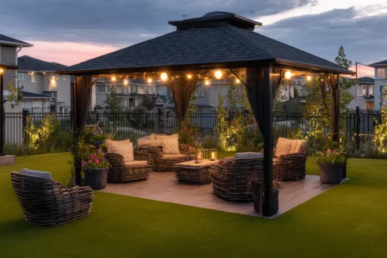 Outdoor Pop Up Gazebo with Mesh Walls 23 1 | Eluminar