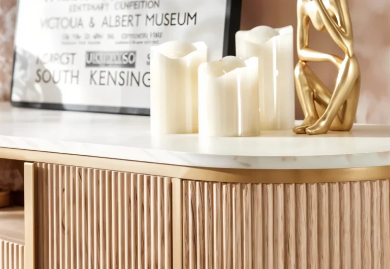fluted fireplace tv stand 4 | Eluminar